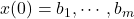 x(0)=b_1,\cdots,b_m