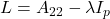 L=A_{22}-\lambda I_p