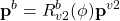 \displaystyle{ {\bf p}^{b}=R_{v2}^b(\phi){\bf p}^{v2} }