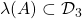 \lambda(A)\subset{\cal D}_3