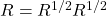 R=R^{1/2}R^{1/2}