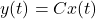 \begin{equation*} y(t)=Cx(t) \end{equation*}