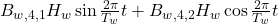B_{w,4,1}H_w\sin\frac{2\pi}{T_w}t+B_{w,4,2}H_w\cos\frac{2\pi}{T_w}t