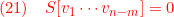 \displaystyle{(21)\quad { S[v_1\cdots v_{n-m}]=0 %　\Rightarrow  [v_1\cdots v_{n-m}]^TS^T=0} }