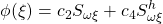 \displaystyle{\phi(\xi)=c_2S_{\omega\xi}+c_4S^h_{\omega\xi}}