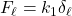 \displaystyle{F_\ell=k_1\delta_\ell}