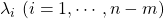 \lambda_i\ (i=1,\cdots,n-m)