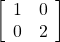 \left[\begin{array}{cc} 1 & 0 \\ 0 & 2 \end{array}\right]