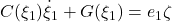 C(\xi_1)\dot{\xi}_1+G(\xi_1)=e_1\zeta