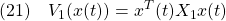 \displaystyle{(21)\quad V_1(x(t))=x^T(t)X_1x(t)}