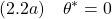 \displaystyle{(2.2a)\quad \theta^*=0}