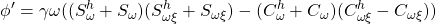 \displaystyle{\phi'=\gamma\omega((S^h_{\omega}+S_{\omega})(S^h_{\omega\xi}+S_{\omega\xi})-(C^h_{\omega}+C_{\omega})(C^h_{\omega\xi}-C_{\omega\xi}))}