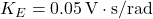 K_E=0.05\,{\rm V\cdot s/rad}