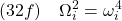 \displaystyle{(32f)\quad \Omega_i^2=\omega_i^4}