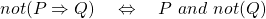 not(P\Rightarrow Q)\quad \Leftrightarrow\quad {P\ and\ not(Q)}