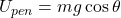 U_{pen}=mg\cos\theta