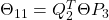 \Theta_{11}=Q_2^T\Theta P_3