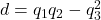 d=q_1q_2-q_3^2