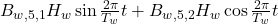 B_{w,5,1}H_w\sin\frac{2\pi}{T_w}t+B_{w,5,2}H_w\cos\frac{2\pi}{T_w}t