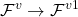 \displaystyle{{\cal F}^v\rightarrow{\cal F}^{v1}