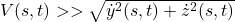 V(s,t)>>\sqrt{\dot{y}^2(s,t)+\dot{z}^2(s,t)}