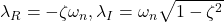 \lambda_R=-\zeta\omega_n, \lambda_I=\omega_n\sqrt{1-\zeta^2}