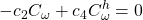 \displaystyle{-c_2C_{\omega}+c_4C^h_{\omega}=0}