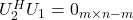 U_2^HU_1=0_{m\times n-m}