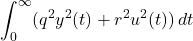 \displaystyle{ \int_0^\infty (q^2y^2(t)+r^2u^2(t))\,dt }