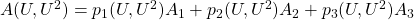 A(U,U^2)=p_1(U,U^2)A_1+p_2(U,U^2)A_2+p_3(U,U^2)A_3